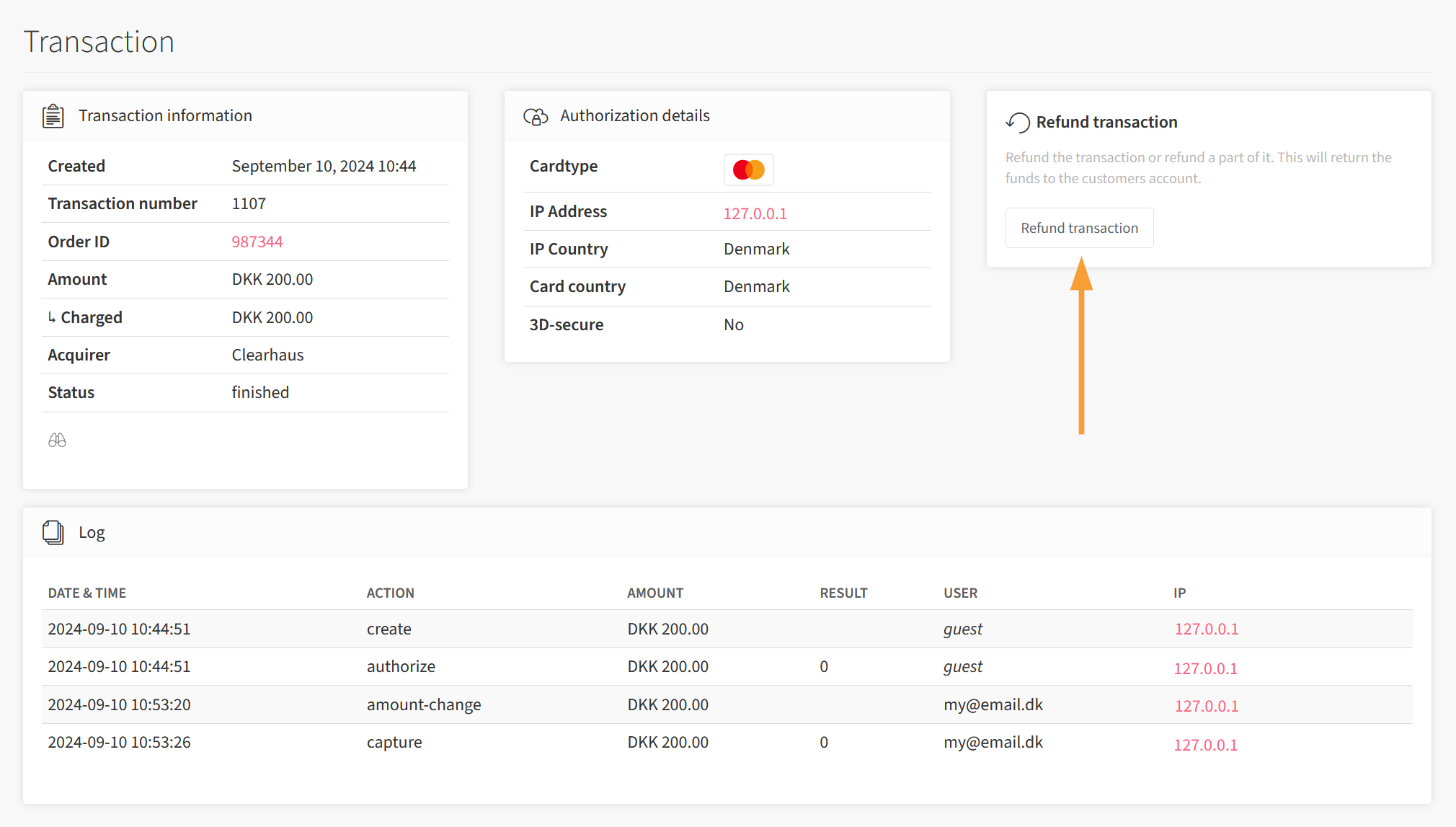 OnPay - Create payment