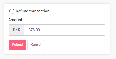 Refund transaction