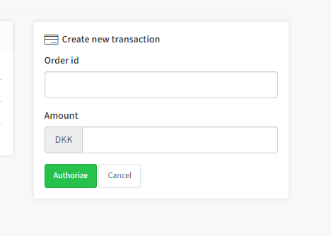 Create new transaction