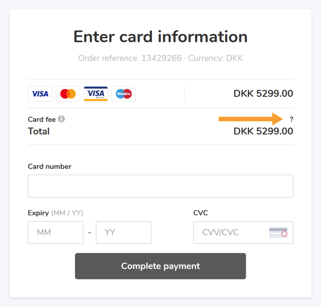 Empty payment window